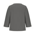 thumbnail image 7 of Bovxnpu 3/4 Length Sleeve Womens Tops, Dressy Casual Blouses for Women, Women's Fashion Summer V Neck Leisure Three-quarter Sleeve Solid XXL, 7 of 7