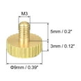 thumbnail image 2 of 10Pack Brass Knurled Thumb Screws, M3x5mm  Flat Grip Bolt Knobs Fasteners, 2 of 5