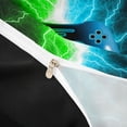 thumbnail image 5 of meiyoeat Neon Lightning Gamer Twin Bedding for Teens Boys, Electric Green Blue Gaming Duvet Cover Set, Black Reversible2 Pieces, 1 Duvet Cover and 1 Pillowcase, 5 of 7