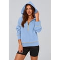 thumbnail image 4 of Sudadera PRETTYGARDEN 2025 Otoño Media Cremallera Crop Hoodie Azul Cielo S, 4 of 8
