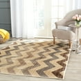 thumbnail image 3 of SAFAVIEH Infinity Alayna Chevron Polyester Area Rug, Yellow/Brown, 5'1" x 7'6", 3 of 8