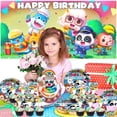 thumbnail image 2 of Babybus Baby Bus Paper Plates Birthday Decorations Party Supplies Tableware Disposable Dinnerware, 2 of 3