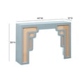 thumbnail image 5 of Suzie Pastel Blue & Rattan Console Table, 5 of 6