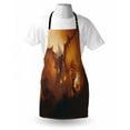 thumbnail image 3 of Fantasy Apron Calling of the Dragon Magician for Evil Powers of the Universe Artwork Print, Unisex Kitchen Bib Apron with Adjustable Neck for Cooking Baking Gardening, Orange Brown, by Ambesonne, 3 of 3