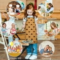 thumbnail image 6 of Orange Black Butterfly Pattern Kids Aprons for Girls and Boys,Adjustable Neck Strap Toddler Aprons for Kids Cooking Baking, 6 of 6