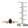 thumbnail image 4 of SZUL Women's 1/2 Carat TW Pear Shape Garnet and Diamond Ring in 10K Yellow Gold, 4 of 6
