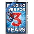 thumbnail image 3 of Marvel Spider-Man - Happy 3rd Birthday Wall Poster, 22.375" x 34", Framed, 3 of 3