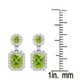 thumbnail image 3 of Sterling Silver with Natural Peridot and White Topaz Dangle Earring, 3 of 4