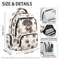 thumbnail image 4 of FKELYI Dachshund Dog Paw Print 17 Inch Schoolbag for Kids Backpack Lightweight Primary School Bookbag with Multi-Pockets for Boys Girls Rucksack Daypack, 4 of 7