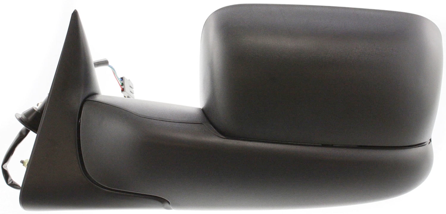 Towing Mirror Compatible With 1994-1997 Dodge Ram 3500 2500 Left Driver Side w/ Blind Spot Corner Glass Textured Black Kool-Vue