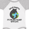 thumbnail image 4 of Inktastic Save Earth It's the Only Planet with Cats with Black Cat Boys or Girls Baby Bodysuit, 4 of 5