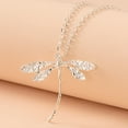 thumbnail image 6 of Dragonfly Pendant Necklace Women Silver Insect Choker Valentine's Day Jewelry Gift for Daily Wear Parties Accessory, 6 of 7