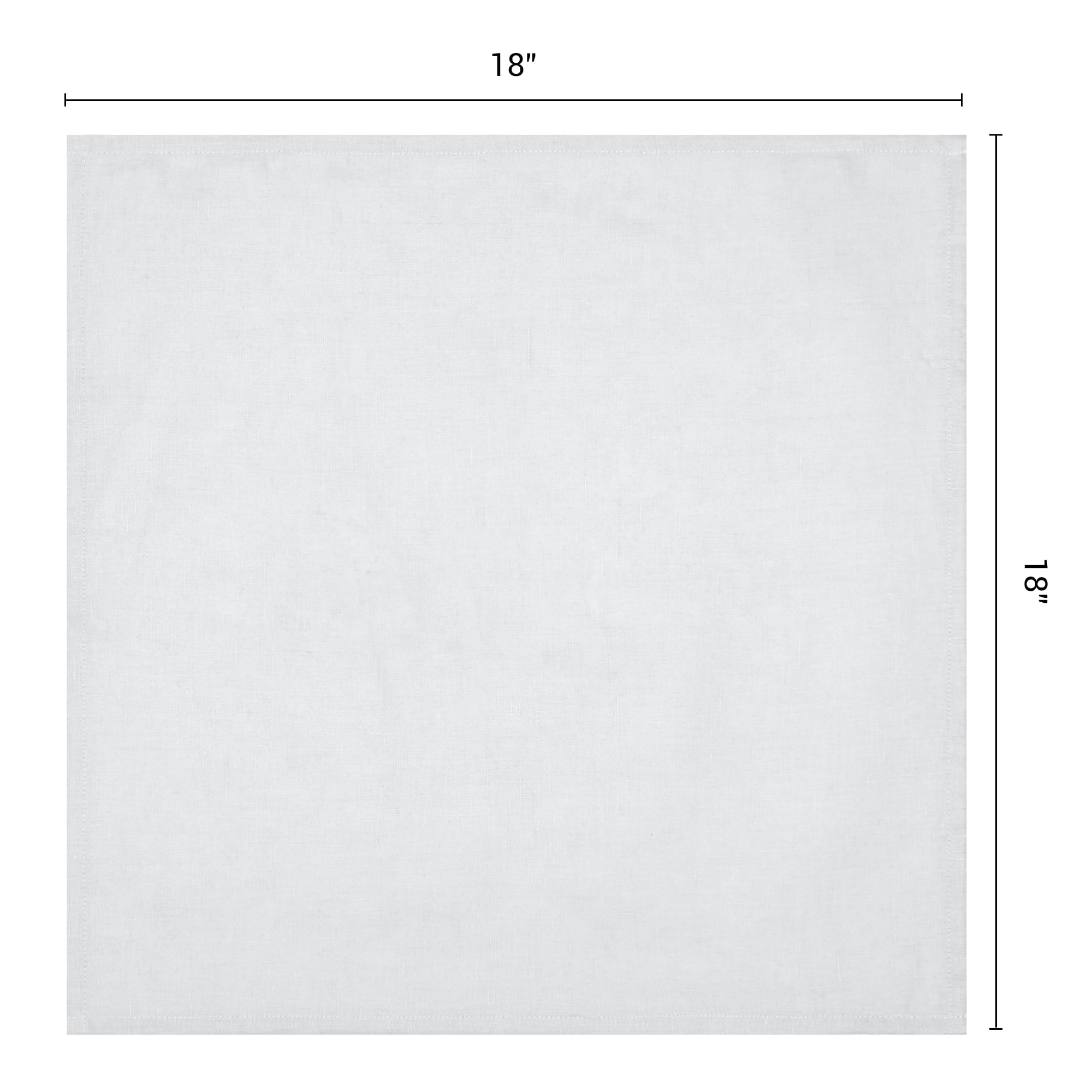 Unique Bargains 6Pcs Cotton Reusable Party Cloth Napkins Light Gray 18x18inch