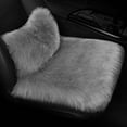 thumbnail image 6 of Wool Car Seat Cover 18x18 Inches Soft Fuzzy Sheepskin Seat Protector Cushion Universal Fit for Auto SUV Trucks Car Interior Accessories Home Office Chair, 6 of 7