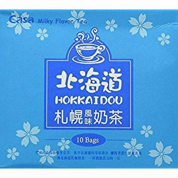 NineChef Bundle - Casa Milky Flavor Tea Hokkaidou Sapporo 10-count Boxes (24 Pack)   1 NineChef Brand Long Handle Spoon