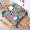 thumbnail image 2 of Schnauzer and Pioneer Flower Square Tablecloth,Waterproof Square Table Cover,Wipeable Spillproof Washable Table Cover for Home Kitchen Party Decor 42"X42"(107x107cm), 2 of 6