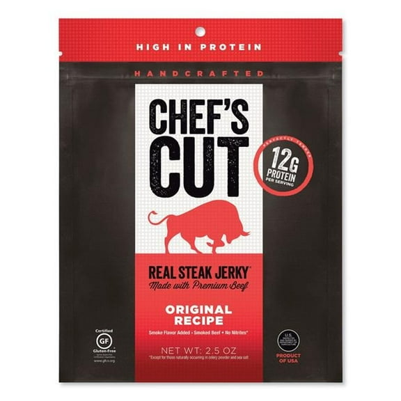 Chefs Cut CHUCCR00500 2.5 oz Original Recipe Real Steak Jerky
