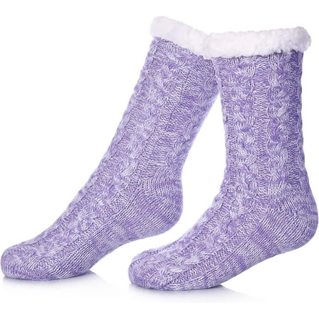 

Women s Winter Super Soft Warm Cozy Fuzzy Fleece-Lined with Grippers Slipper Socks