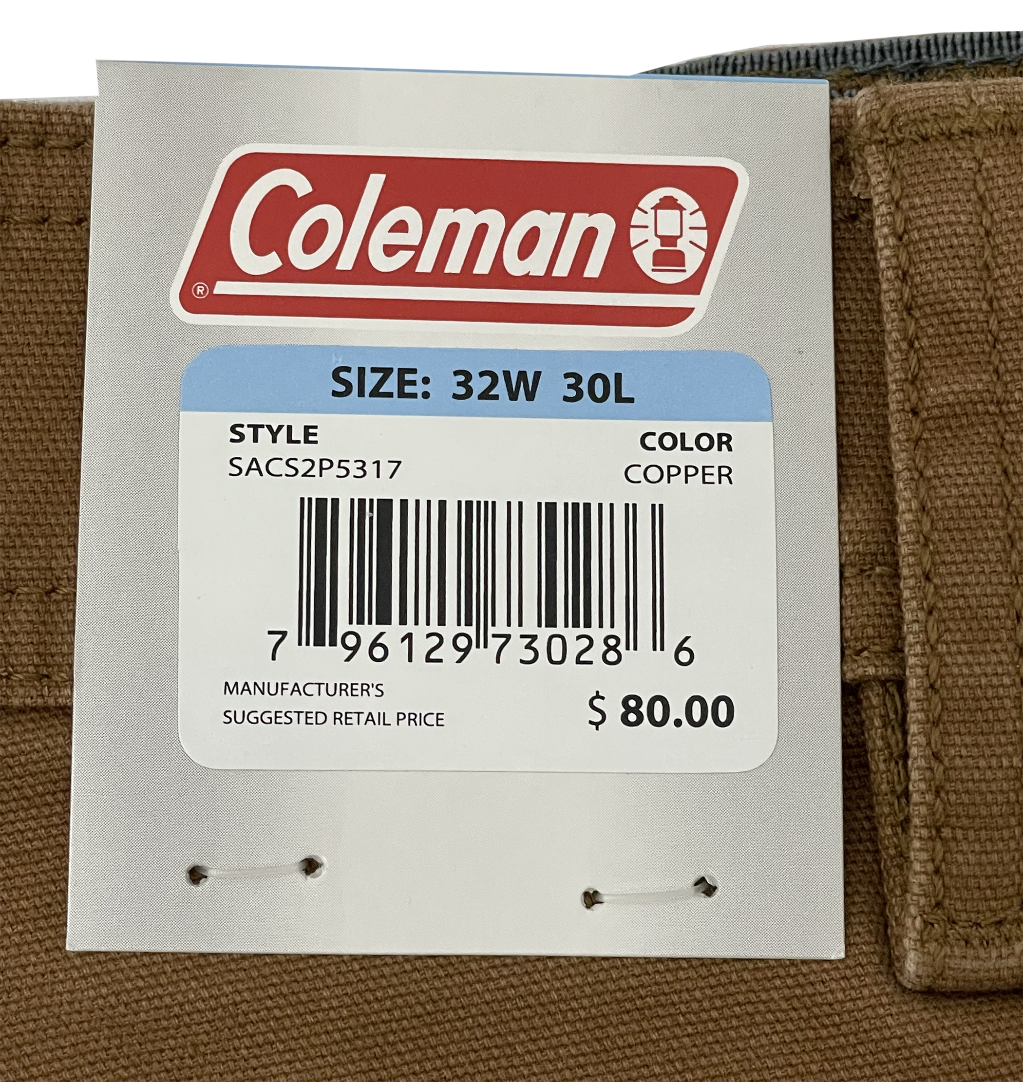 Coleman Men's Tear Resistant Stretch Utility Pant (Copper, 32x30)