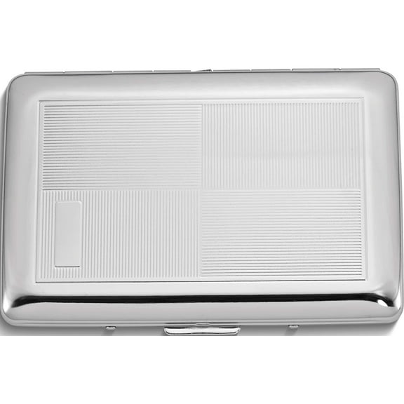 Fashion Silver-Tone Rectangle Design Business Card Case (4.25 X 2.75) Made In China gm16879