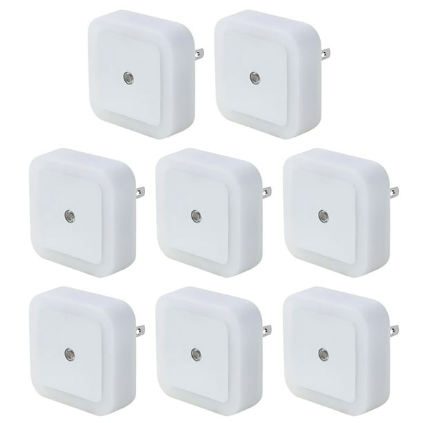 Luz de noche LED enchufable leyfeng 8PCS con sensores automáticos de anochecer a amanecer
