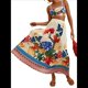 thumbnail image 2 of Conjuntos de Falda Estampada para Mujer, Top Corto con Cuello Halter Floral, Falda Larga Acampanada, Conjuntos Casuales para Salir. XL, 2 of 10