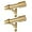 Warm Gold 2 Pack, variant on Antique Bronze Curtain Rods with Cap Finials, Single 72-144" Decorative Drapery Rods, Adjustable 1-Inch Window Treatment