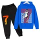 thumbnail image 5 of Conjunto de sudadera con capucha de primavera de Ronaldo, conjunto de 2 piezas de sudadera y pantalones azules informales para niños, ropa deportiva informal, chándal para niños, 5 of 5