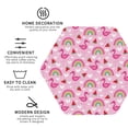 thumbnail image 3 of Pofeuu Cute Flamingo Print Coasters for Drinks, 4Pack PU Leather Coasters, Bar Drink Coasters for Tabletop Protection, Furniture from Damage-Hexagon, 3 of 6