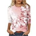 thumbnail image 1 of COM1950s Blouses pour Femmes, Blouses pour Femmes Mode, T-Shirt Imprimé Mode Féminine Manches 3/4 Blouse Col Rond Décontracté, Blouses pour Femmes Mode, T-Shirts pour Femmes, Blouses pour Femmes Décontractées, 1 of 4