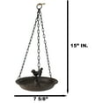 thumbnail image 2 of Cast Iron Love Bird On Branch Sunflower Basin Hanging Garden Bird Bath Feeder, 2 of 9