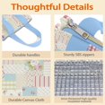 thumbnail image 4 of Pioneer Flower Floral Print Pattern Insulated Lunch Bag for Women & Adults,Large Portable Soft Cooler Lunch Bag,Thermal Food Storage Tote with Pearl Cotton,8.66L,8.75x5.75x9.5 Inch, 4 of 6