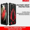 thumbnail image 4 of SaniMore for Samsung Galaxy S21 Plus (6.7" 2021) Case with Tempered Glass Screen Protector PC TPU Hybird Heavy Duty Protective Military-grade Drop Resistant Shockproof Armor Stylish Shell, Black+Red, 4 of 11
