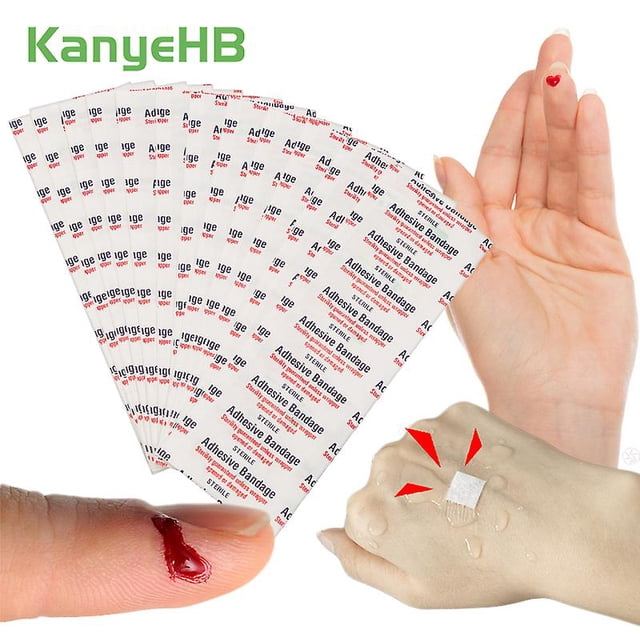 50 Uds curita transparente impermeable transpirable vendaje ultrafino botiquín de primeros auxilios de emergencia Invisible hemostasia Paster A616// kaili Sencillez