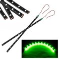 thumbnail image 3 of Lefu 4x Green 30cm 15SMD LED Motorcycle Waterproof Flexible Strip Light For Ext/Inte, 3 of 9
