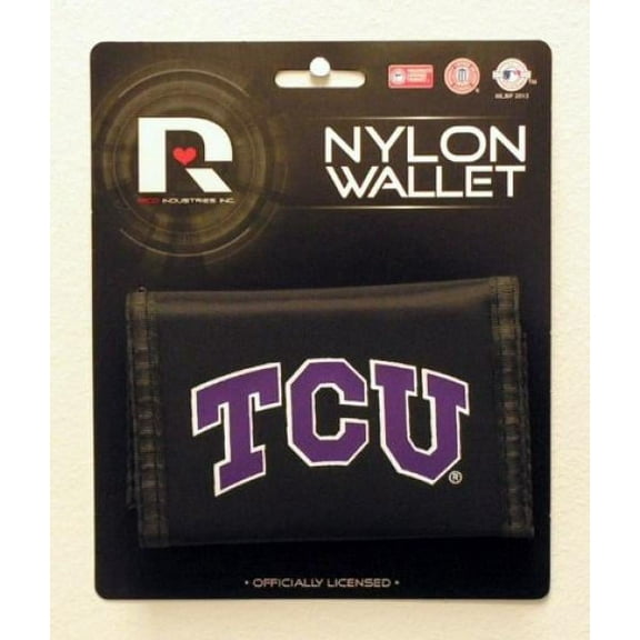 rico industries ncaa tcu horned frogs nylon trifold wallet