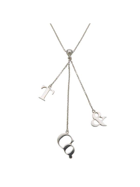 Pre-Owned Tiffany & Co. Necklace, Logo, SV925 Silver, Swing Pendant, Women's.