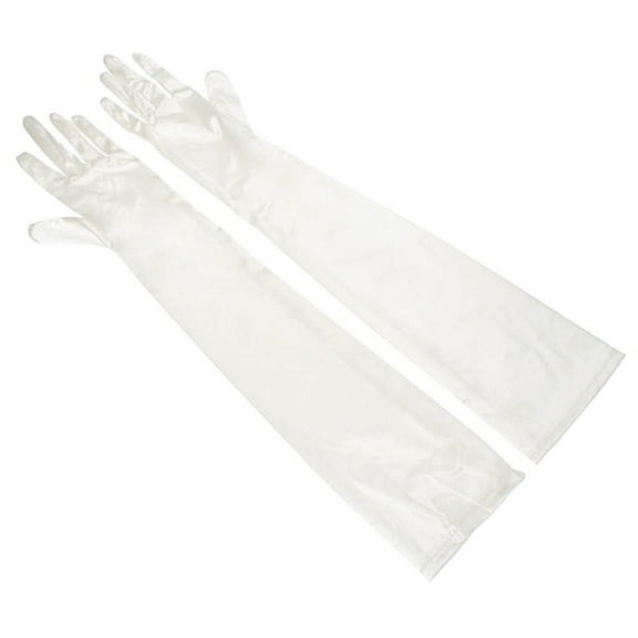 NAMZI matte satin opera gloves length 53 cm (off-white)