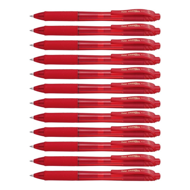 Bolígrafo Roller Gel Pentel EnerGel-X BL107B 0,7mm Rojo Docena