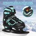 thumbnail image 4 of MammyGol Adjustable Ice Skates for Kids Boys and Girls, Hockey Lace-Up Skate, Teal Ice Skating Size 1-4 for Beginner, 4 of 5