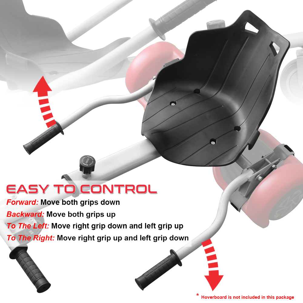 Hoverboard Seat Attachment Accessory Go Kart Hoverkart Hovercart for Hoverboard self-stabilizing Scooter Adjustable