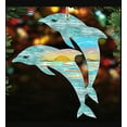 thumbnail image 2 of 8198519 Dolphins Scenic Wooden Christmas Ornament Set of 2, 2 of 3