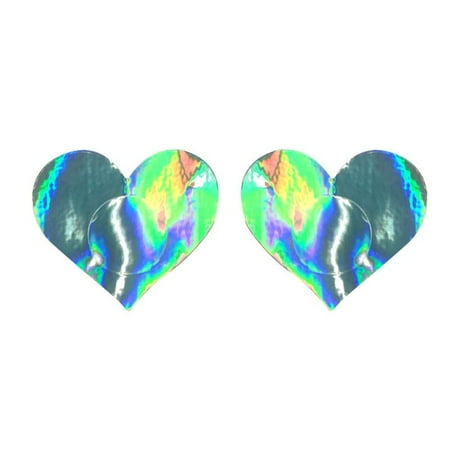 

Glitter Rainbow Colorful Disposable Self Adhesive Pasites Nipple Covers Star for Cross Heart Petal Shape Bra Breast Stic