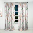 thumbnail image 2 of Designart 'Botanical Floral Retro VI' Mid-Century Modern Curtain Panel, 2 of 5