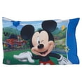Disney Mickey Mouse Having Fun 4Piece Toddler Bedding Set, Toddler Bed, Blue