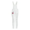 thumbnail image 5 of Dollhouse Women's Juniors Embroidered Rose Overalls, 5 of 5