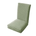 thumbnail image 2 of LiUMX Stretch Dining Chair Covers - Washable Nylon Spandex Slipcovers for Kitchen & Banquet, White/Wine/Dark Gray/Khaki/Green, Full Elastic Protection (1Pc), 2 of 5
