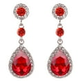 thumbnail image 1 of Opolski Party Fashion Women Shiny Rhinestone Inlaid Waterdrop Long Dangle Stud Earrings, 1 of 8