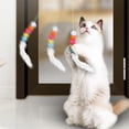 thumbnail image 4 of Playful Solutions for Your Feline Friend: Interactive Cat Teaser Toys - Hang Them Up to Relieve Boredom, Complete with Bells for Added Fun in Your Indoor Haven! (Rattling Paper Worm), 4 of 9