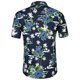 thumbnail image 2 of CamiHawaiaDe PlaEstampado Floral Con Botones ManCorCamiDe Verano PaHombres Azul Coco 56, 2 of 6
